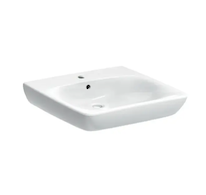 Geberit Selnova Comfort - Umyvadlo bezbariérové 60x55 cm, s přepadem, otvor pro baterii, bílá 502.769.00.7