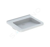 Geberit Selnova Comfort - Umyvadlo bezbariérové, 65x55 cm, bez přepadu, bez otvoru pro baterii, bílá 500.790.01.7