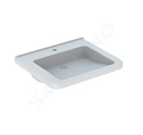 Geberit Selnova Comfort - Umyvadlo bezbariérové, 65x55 cm, bez přepadu, otvor pro baterii, bílá 500.789.01.7