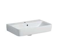 Geberit Selnova Compact - Umyvadlo 60x37 cm, s přepadem, otvor pro baterii, bílá 501.511.00.7