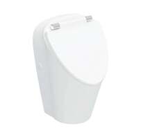 Geberit Selnova - Pisoár s poklopem SoftClose, zadní přívod vody, Rimfree, bílá 503.115.00.1