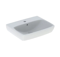 Geberit Selnova Square - Umyvadlo 55x44 cm, s přepadem, otvor pro baterii, bílá 500.290.01.7