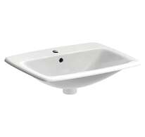 Geberit Selnova Square - Umyvadlo 55x45 cm, s 1 otvorem pro baterii, s přepadem, bílá 500.306.01.1