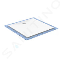 Geberit Setaplano - Plochá sprchová vanička, minerální materiál, 80x80 cm, bílá 154.260.11.1