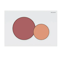 Geberit Sigma01 - Ovládání splachování, karmínově červená/oranžová/bílá 115.770.FY.5