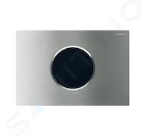 Geberit Sigma10 - Elektronické ovládání splachování, síťové napájení, kartáčovaný/leštěný nerez 115.907.SN.6
