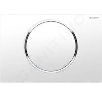 Geberit Sigma10 - Ovládací tlačítko splachování, bílá/chrom 115.758.KJ.5