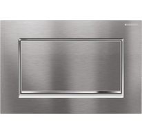 Geberit Sigma10 - Ovládací tlačítko splachování, kartáčovaný chrom/chrom 115.893.KX.1