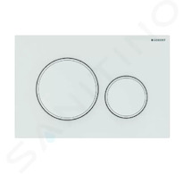 Geberit Sigma20 - Ovládací tlačítko splachování, bílá/bílá mat 115.882.11.1