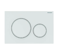 Geberit Sigma20 - Ovládací tlačítko splachování, bílá/bílá mat 115.882.11.1