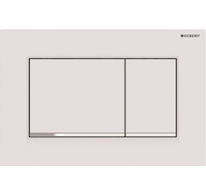 Geberit Sigma20 - Ovládací tlačítko splachování, bílá mat/chrom 115.883.JT.1