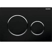 Geberit Sigma20 - Ovládací tlačítko splachování, černá/chrom 115.882.KM.1