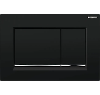Geberit Sigma20 - Ovládací tlačítko splachování, černá/chrom 115.883.KM.1