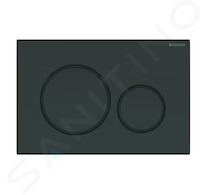 Geberit Sigma20 - Ovládací tlačítko splachování, černá lesk/černá mat 115.882.DW.1