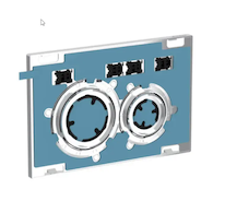 Geberit Sigma21 - Ovládací tlačítko splachování, bez výplně/lesklý chrom 115.884.00.1