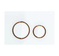 Geberit Sigma21 - Ovládací tlačítko splachování, bílá/červené zlato 115.650.SI.1