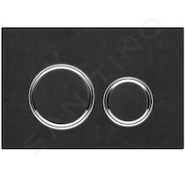Geberit Sigma21 - Ovládací tlačítko splachování, chrom/černá břidlice 115.884.JM.1