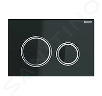 Geberit Sigma21 - Ovládací tlačítko splachování, chrom/černé sklo 115.884.SJ.1