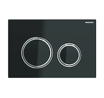 Geberit Sigma21 - Ovládací tlačítko splachování, chrom/černé sklo 115.884.SJ.1