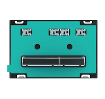 Geberit Sigma50 - Ovládací tlačítko pro 2 množství splachování, černý chrom/bez výplně 115.671.00.2