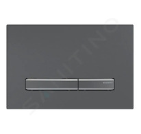 Geberit Sigma50 - Ovládání splachování, easy to clean, kartáčovaný černý chrom 115.671.QD.2
