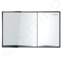 Geberit Sigma60 - Ovládací tlačítko splachování, sklo/bílá 115.640.SI.1