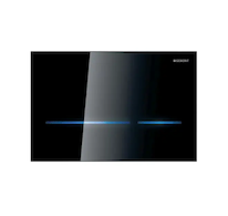 Geberit Sigma80 - Elektronické ovládání splachování, síťové napájení, černé sklo 116.090.SG.6