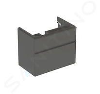 Geberit Smyle Square - Umyvadlová skříňka, 73x47x62 cm, 2 zásuvky, lávová 500.353.JK.1