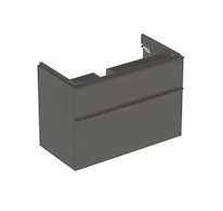 Geberit Smyle Square - Umyvadlová skříňka, 88x47x62 cm, 2 zásuvky, lávová 500.354.JK.1