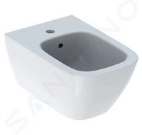 Geberit Smyle Square - Závěsný bidet s přepadem, bílá 500.209.01.1