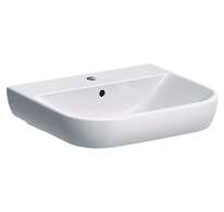 Geberit Smyle - Umyvadlo 55x48 cm, s přepadem, otvor pro baterii, bílá 500.227.01.1