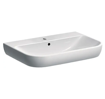 Geberit Smyle - Umyvadlo 70x48 cm, s přepadem, otvor pro baterii, bílá 500.248.01.1