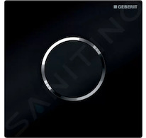 Geberit Splachovací systémy - Elektronické ovládání splachování pisoárů typ 10, bateriové napájení, černá/chrom 116.035.KM.1