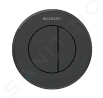 Geberit Splachovací systémy - Oddálené ovládání splachování typ 10, 2-činné, easy to clean, matná černá 116.055.16.1