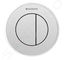 Geberit Splachovací systémy - Oddálené ovládání splachování typ 10, 2-činné, pro nádržku pod omítku 8 cm, lesklý chrom 116.056.K