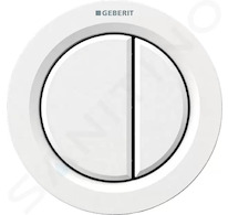 Geberit Splachovací systémy - Oddálené ovládání typ 01, pneumatické, pro 2 množství splachování, alpská bílá 116.050.11.1