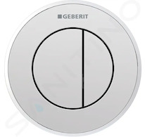 Geberit Splachovací systémy - Oddálené ovládání typ 10, pneumatické, pro 2 množství splachování, lesklý chrom/matný chrom 116.05