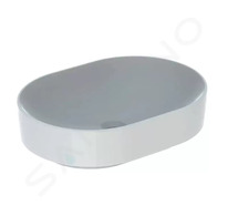Geberit VariForm - Umyvadlo na desku 55x40 cm, bez přepadu, bez otvoru pro baterii, bílá 500.774.01.2