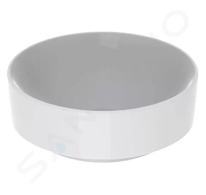 Geberit VariForm - Umyvadlo na desku, průměr 40 cm, bez přepadu, bez otvoru pro baterii, bílá 500.768.01.2