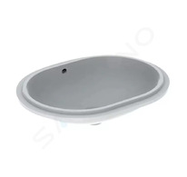 Geberit VariForm - Umyvadlo vestavné 61x46 cm, s přepadem, bílá 500.756.01.2