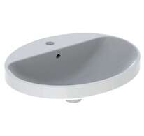 Geberit VariForm - Umyvadlo zápustné 55x45 cm, s přepadem, otvor pro baterii, bílá 500.720.01.2