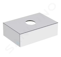 Geberit VariForm - Umyvadlová skříňka, 750x510x235 mm, 1 zásuvka a zápachová uzávěrka, lesklá bílá/matná bílá 501.159.00.1