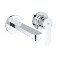 Grohe BauEdge - Umyvadlová baterie, 2-otvorová instalace, s tělesem, chrom 20474000