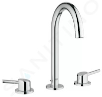 Grohe Concetto - Umyvadlová baterie s výpustí, 3-otvorová instalace, chrom 20216001