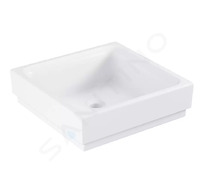 Grohe Cube Ceramic - Umyvadlo bez přepadu, 40x40 cm, PureGuard, alpská bílá 3948200H