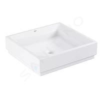 Grohe Cube Ceramic - Umyvadlo bez přepadu, 50x47 cm, PureGuard, alpská bílá 3948100H