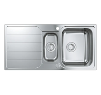 Grohe  - Dřez K500 s automatickým odtokem, 100x50 cm, kartáčovaná nerez 31572SD1