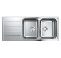 Grohe  - Dřez K500 s automatickým odtokem, 116x50 cm, kartáčovaná nerez 31588SD1