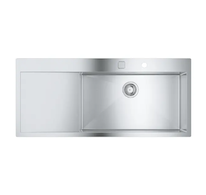 Grohe Dřezy - Dřez K1000 s automatickým odtokem, 116x52 cm, kartáčovaná nerez 31582SD1