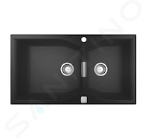 Grohe Dřezy - Kompozitní dřez K700 s odtokem, 90x50 cm, granitová černá 31658AP0